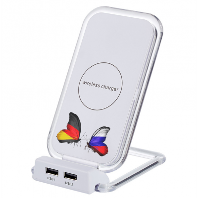 OEM Logo Qi Certified Fast Charge Wireless Charger Stand Universally Compatible with Qi Enabled Smartphones for new iphone 11